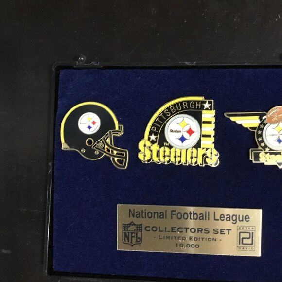 Pittsburgh Steelers Collector Pin Peter David Set 3 Limited Edition No Case - Picture 2 of 3